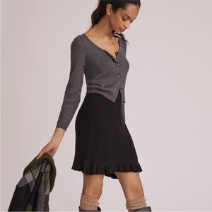 NWT Anthropologie Knit Ruffle Mini Skirt